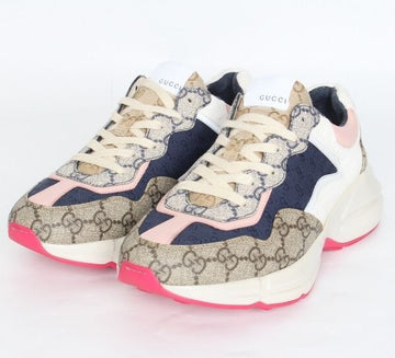 GUCCI Laiton Sneaker mit pinker Sohle 38(250) 156853568