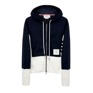 THOM BROWNE Frauen Kapuzenjacke mit diagonalen Streifen FJT382A 415 156860807