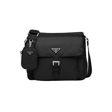 Prada 26SS Triangle Logo Bella Crossbody Bag Black 1BD994 RV44 F0002 150551766