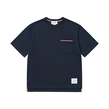 THOM BROWNE MJS183A 07323 415 Streifen Brusttasche Herren Kurzarm-T-Shirt 150634168