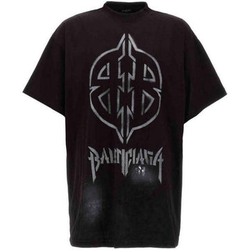 BALENCIAGA Metal Bb Stencil Oversized T-Shirt 156890937