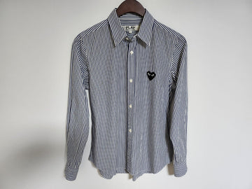 Comme Des Garcons Stripe Heart Patch Women Shirt AZ-B007 156891172