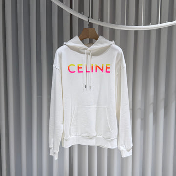 CELINE Gradation Logo Hoodie Weiß 156902133