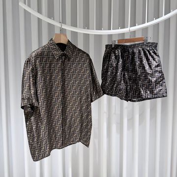 Fendi Silk Short Sleeve Shirt and Shorts Set S+ Grade / Size 40, 50 156902590