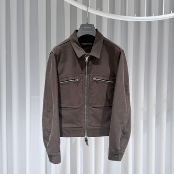 TOM FORD Gebürstete Trucker-Jacke Braun (Größe 50) 156902797