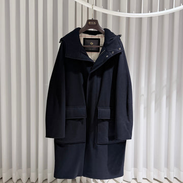LORO PIANA キャッシュミア100ストームシステムコートジャケットネイビー 156903332