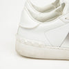 VALENTINO Versteckte offene metallische Damen Sneakers Weiß Silber 156489539 [P]