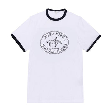 SPORTY & RICH Contrast Ringer T-Shirt 144730816