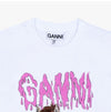 GANNI ポニー ロゴ レディース 半袖 Tシャツ 155592455 [P]