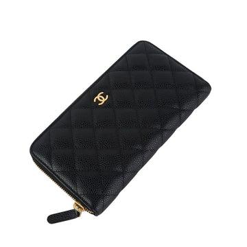 CHANEL Caviar Klassische Goldene Geldbörse 37262Y-2 156905304