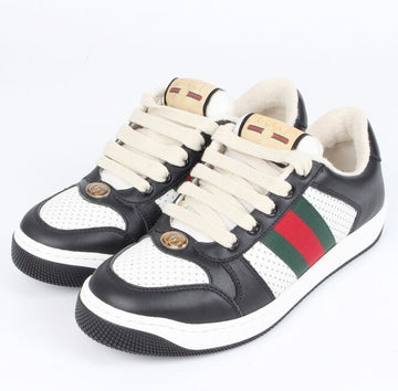 Gucci Screener Leather Sneakers Black White 36(230) 156908855