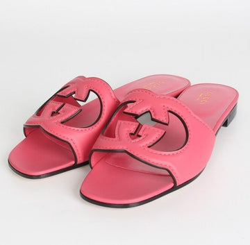 Gucci Interlocking G Cutout Slide Sandals Dark Pink 36.5(235) 156908986