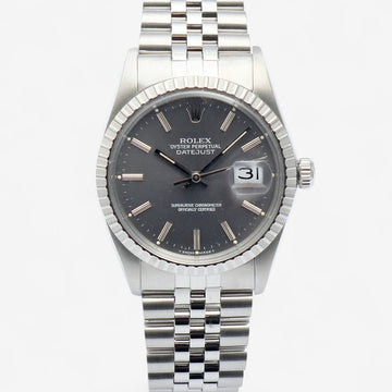 ROLEX 16030 オリジナル グレー ダイヤル デイトジャスト 36 スチール メンズウォッチ 1987年生まれ 156909340