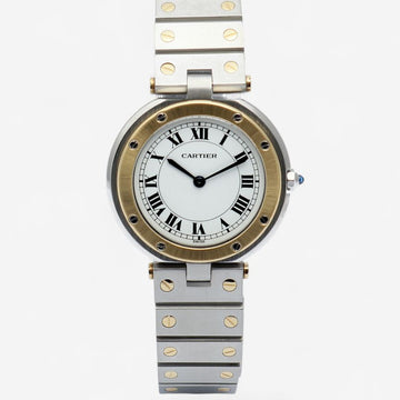 CARTIER サントス バンドーム コンビ 33mm ミディアム 84038288 レディース ウォッチ クォーツ ビンテージ 1980年代 156909347