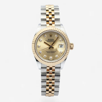 ROLEX Datejust 28 Original Diamant Champagne Gold Zifferblatt Damenuhr Kombi 2017 Jahr Garantie 156909351