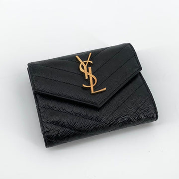 Saint Laurent Monogram Gold-Plated Flap Wallet 403943 156909554