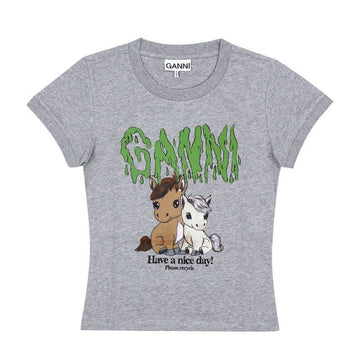 Ganni Baby Fit Short Sleeve T-Shirt 155592453 [P]