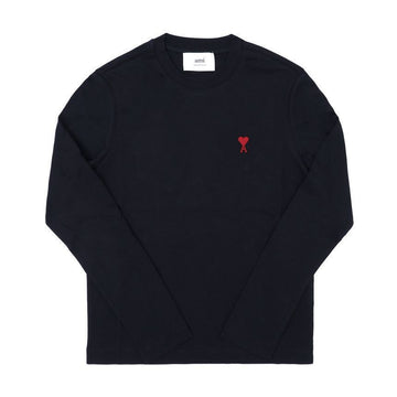 AMI ドゥークフ スモール ハート ロゴ 長袖 Tシャツ 724 001 135130844