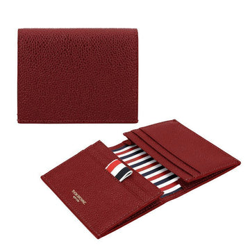 Thom Browne Pebble Grain Three-Stripe Card Holder 140974323