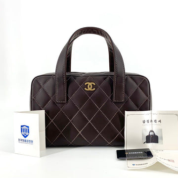 CHANEL Wild Stitch Tote Bag Boston Bag 156911512