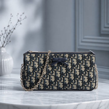 DIOR オブリーク ボウ チェーン ポーチ S2504OUQY_M928 150702073
