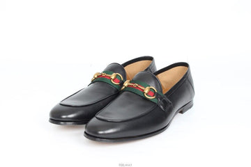 Gucci Web Horsebit Leather Loafers 6 (250) 156912424