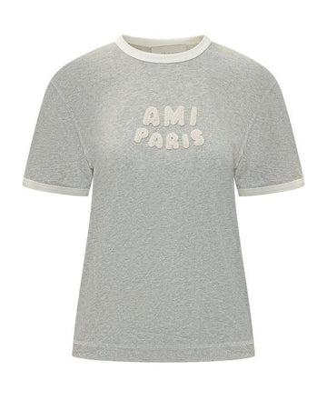 AMI Classic Fit Short Sleeve Knit Patch T-Shirt 26SS 724 A079 156912512
