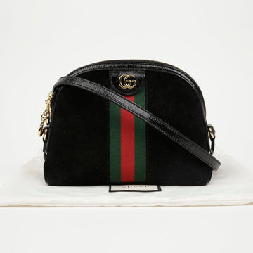 GUCCI オフィディア GG スエード ショルダーバッグ ブラック 156516242