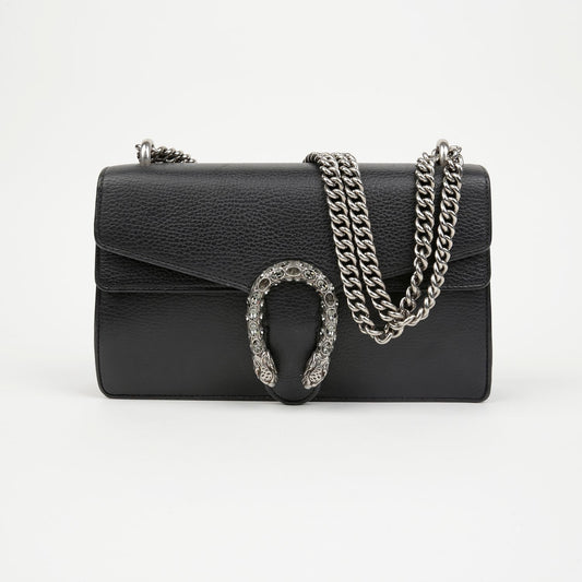 GUCCI Dionysos Kleine Schwarze Leder Schultertasche 156731284