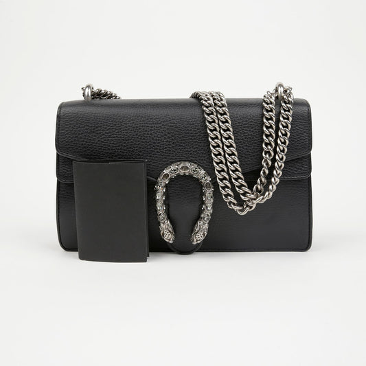 GUCCI Dionysos Kleine Schwarze Leder Schultertasche 156731284