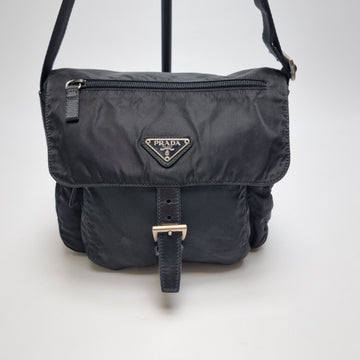 PRADA Nylon Umhängetasche Schwarz (Guter Zustand) 156913183