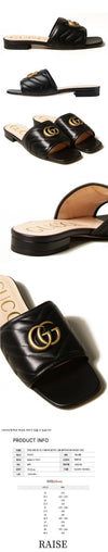GUCCI Logo Matelassé Slide Sandalen 646169 BKO60 1000 49071818 [P]