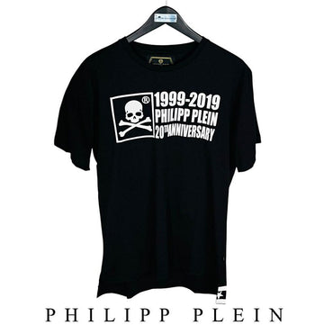 PHILIPP PLEIN プラチナカットラウンドメンズ半袖Tシャツ 156915147