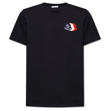 MONCLER トリプルロゴパッチTシャツ ネイビー 8C000 56 89AUG 778 148772710