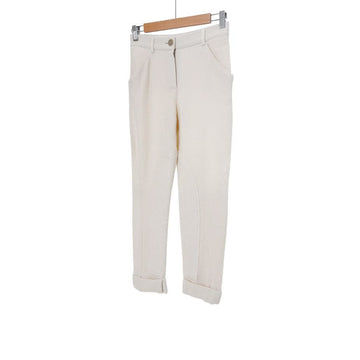 CHANEL Women's Wool Roll-Up Tweed Pants White P44007V32250 156577951 [P]