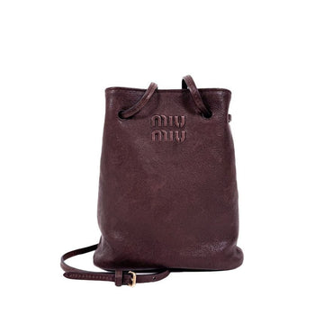 Miu Miu Women's Napa Leather Pouch Mini Bag Crossbody Tundra 5NF460 156577940
