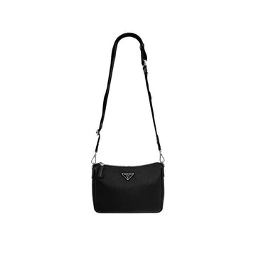 PRADA Herren Dreieck Logo Saffiano Leder Tessuto Schultertasche Schwarz 2VH113 9Z2 F0002 155290566