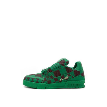 Louis Vuitton Men's LV Trainer Pharrell Damier Pop Sneakers Green 9.5 148639391