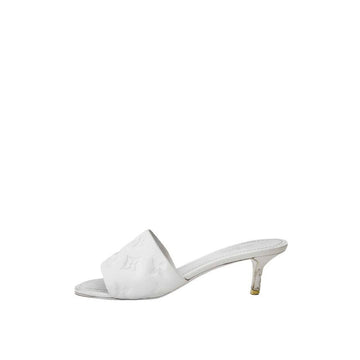 LOUIS VUITTON Frauen Revival Wasserprint Slipper Mules Pumps Weiß 35 143729572