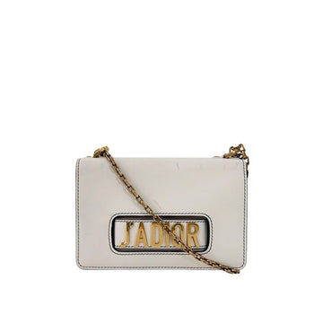 DIOR 女性レザージャ flap ゴールドチェーンショルダーバッグクロスバッグ ホワイト M9000CVWU 143725539