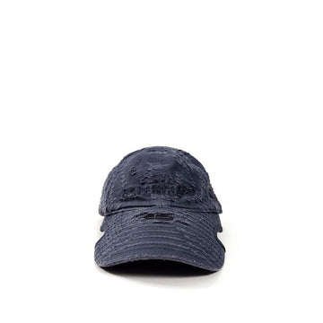 BALENCIAGA 23ss デニム エンブロイド ディストロイド キャップ ブルー 155485845