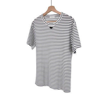 Prada Women's Triangle Logo Stripe T-Shirt White 155485828