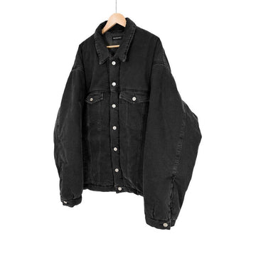 Balenciaga Men's Padded Japanese Denim Jacket Black 44 143525248