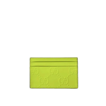 GUCCI Männer GG Gummi-Effekt Kartenetui Geldbörse leuchtend Gelb 771315 AADM4 7205 143525124