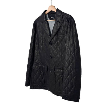 Kiton Men's Lambskin Quilted Leather Blazer Jacket 50 143522359