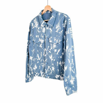 Louis Vuitton Men's DNA Leaf Multi-Logo Denim Trucker Jacket 48 143522342