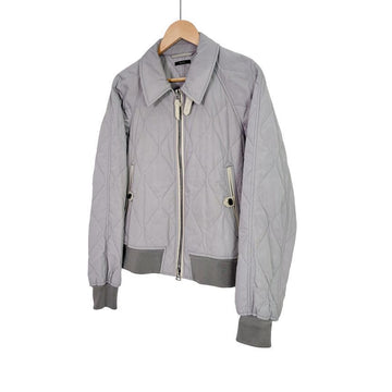 Tom Ford Luxury Biard Men's Handworked Quilted Padded Bomber Jacket Gray 48 143520451