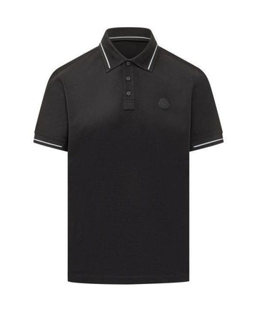 Moncler Cotton Polo Shirt with Logo Patch 156730063