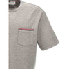 THOM BROWNE ミラノ コットン オーバーサイズ ポケット Tシャツ 156928611 [P]