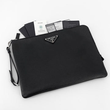 Prada Triangular Logo Saffiano Strap Clutch 2NH023 156929680